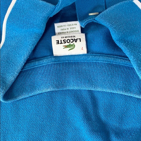 Men’s blue Lacoste Polo shirt - Picture 5 of 5